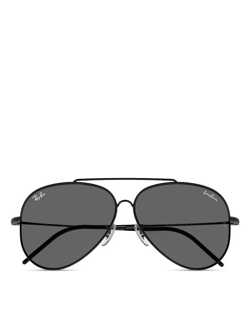 Aviator Reverse Sunglasses, 62mm
