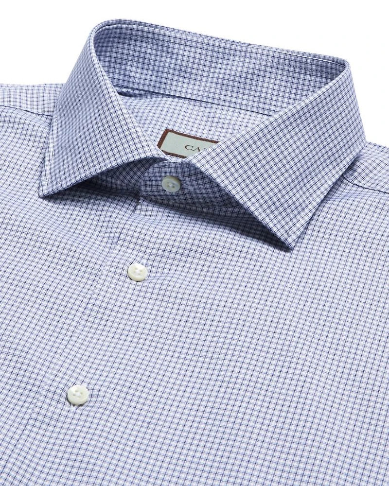Impeccabile Cotton Micro Check Regular Fit Dress Shirt