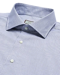 Impeccabile Cotton Micro Check Regular Fit Dress Shirt
