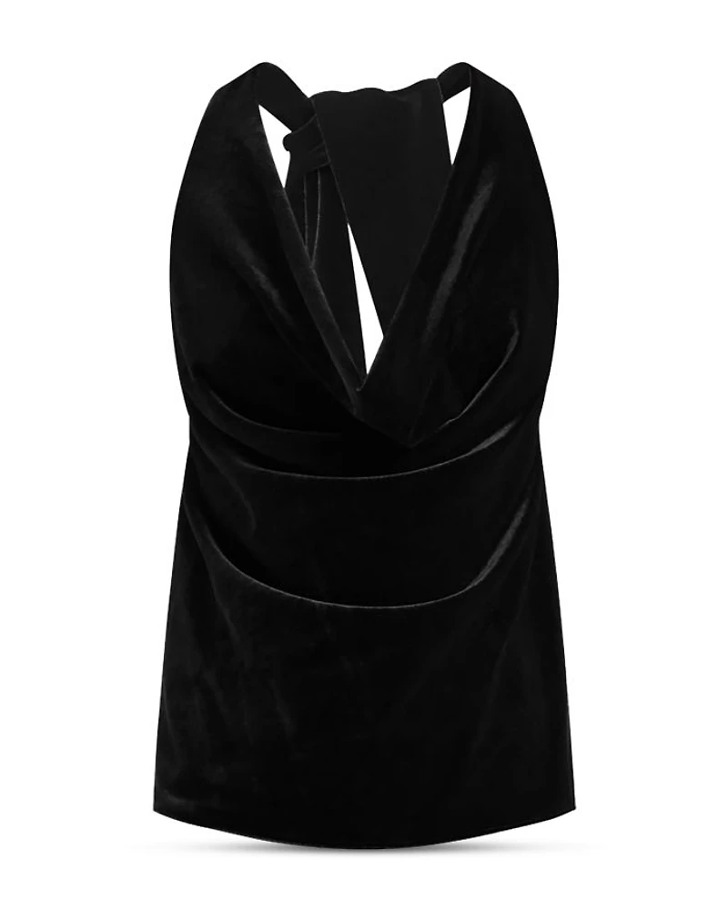 The Alice Velvet Halter Top