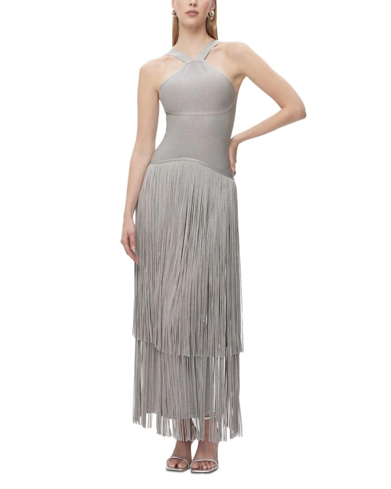 Kennedy Metallic Fringe Gown