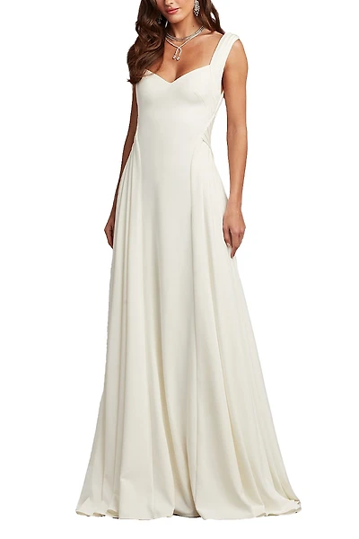 Tadashi Shoji Callaway Draped Open Back Gown