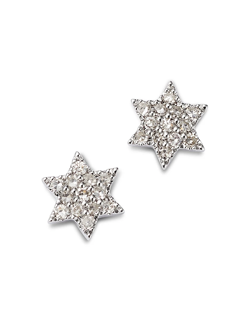 Bloomingdale's Fine Collection Diamond Pave Star of David Stud Earrings