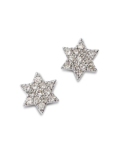 Bloomingdale's Fine Collection Diamond Pave Star of David Stud Earrings