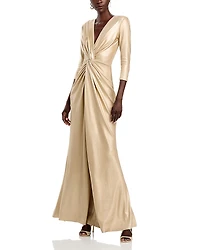 Chiara Boni La Petite Robe Arata Twist Front Long Gown