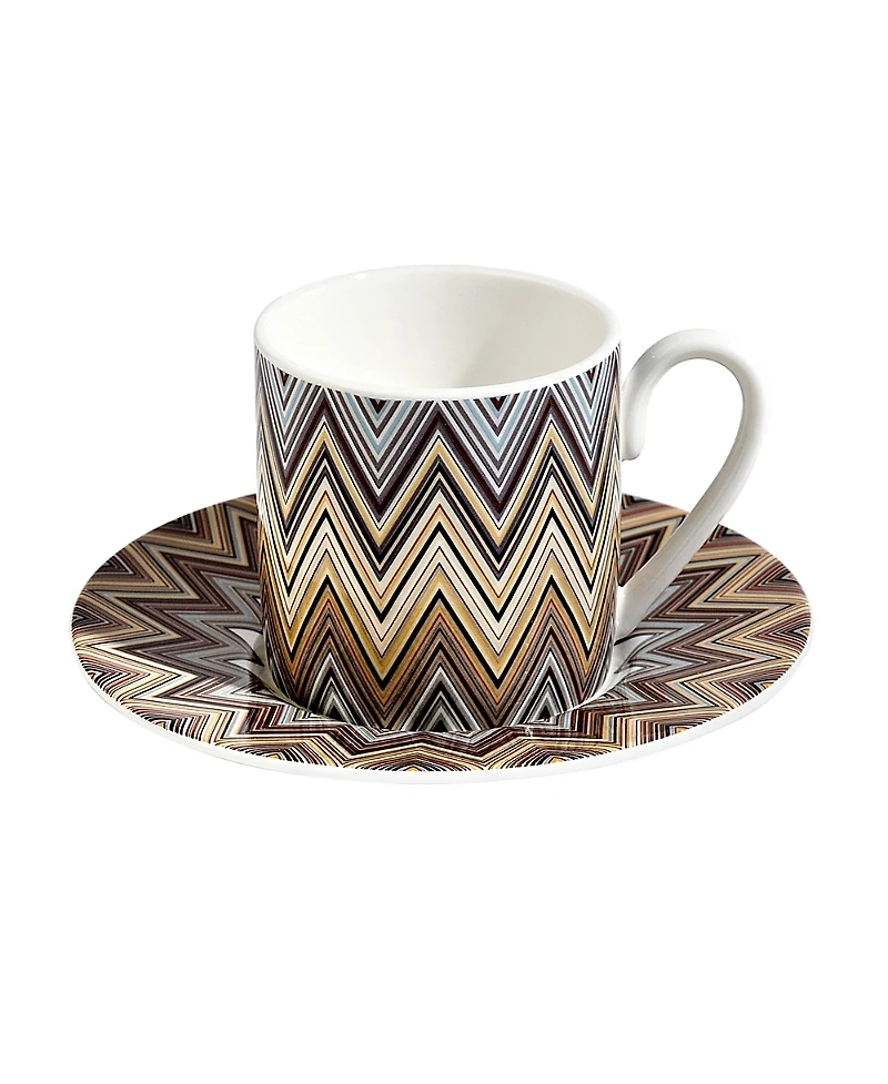 Missoni Zig Zag Jarris Luxury Box Coffee Cup & Saucer, Set of 2