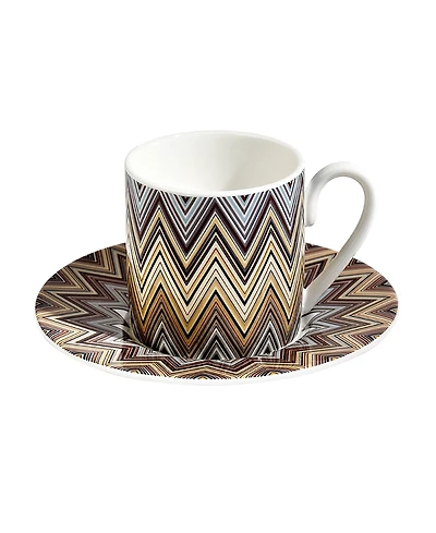 Missoni Zig Zag Jarris Luxury Box Coffee Cup & Saucer, Set of 2