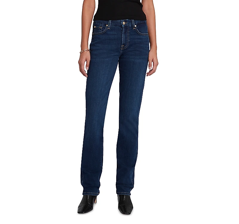 7 For All Mankind Kimmie Mid Rise Straight Leg Jeans