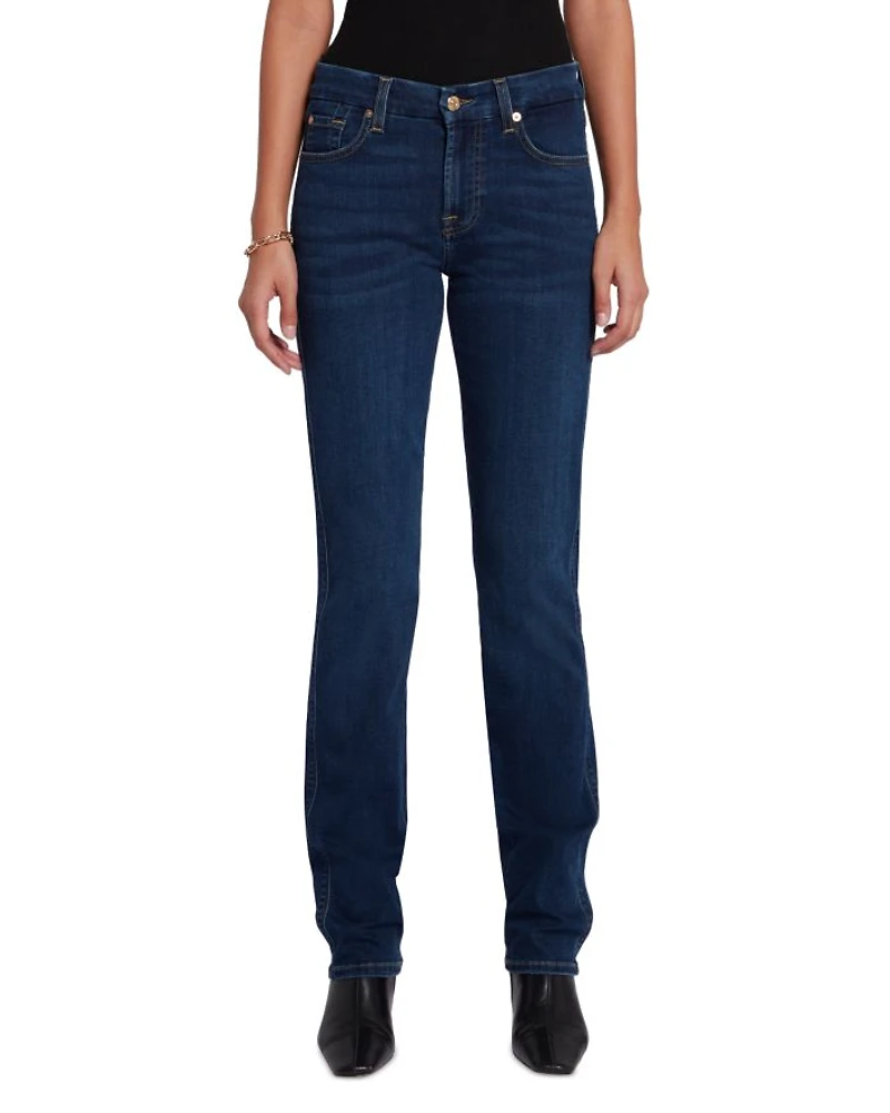 Kimmie Mid Rise Straight Leg Jeans Rinsed Indigo
