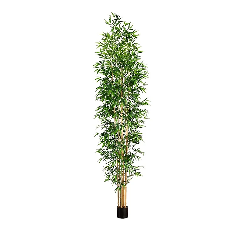 Nearly Natural 11' Artificial Bamboo Tree with Real Bamboo Trunks