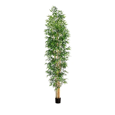 Nearly Natural 11' Artificial Bamboo Tree with Real Bamboo Trunks