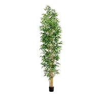 Nearly Natural 11' Artificial Bamboo Tree with Real Bamboo Trunks