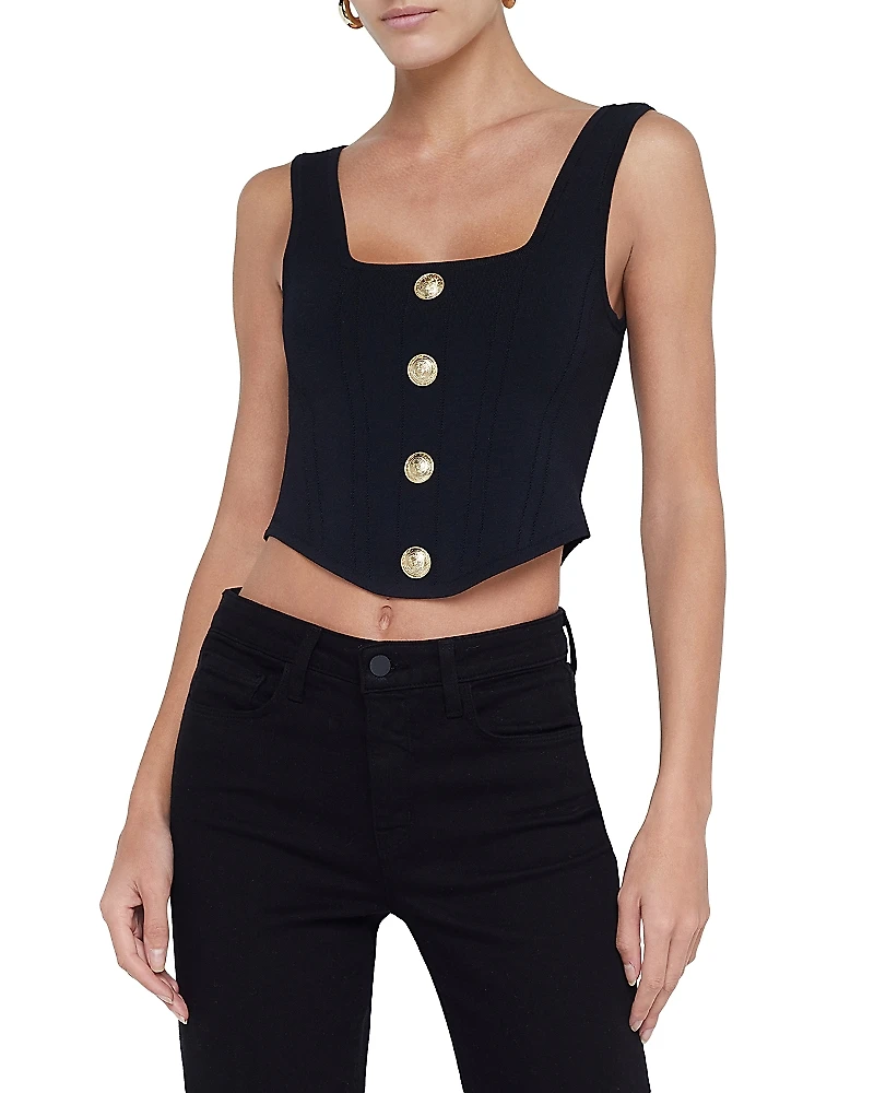 L'Agence Saga Square Neck Knut Corset Top