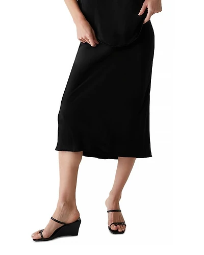 Leila Bias Cut Satin Skirt