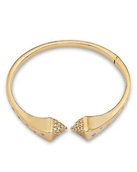 Diamond Pyramid Cuff Bangle Bracelet in 14K Yellow Gold, 1.0 tcw