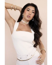 Swirled Shell Pendant Velvet Choker, 12"