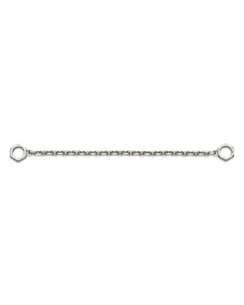 Sterling Silver Trademark Hexagon Interlocking Links Chain Bracelet