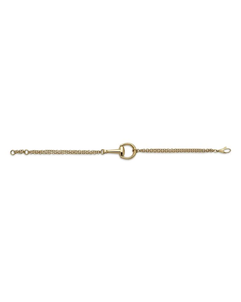 18K Yellow Gold Horsebit Chain Bracelet