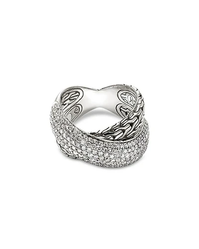 Sterling Silver JH Essentials Diamond Crossover Ring, 1.77 tcw