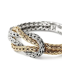 14K Yellow Gold & Sterling Silver Love Knot Ring