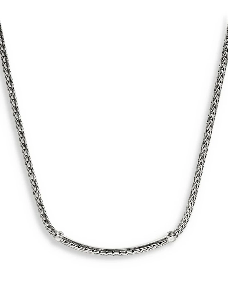 Sterling Silver JH Essentials Diamond Pavé Necklace, 16-18"