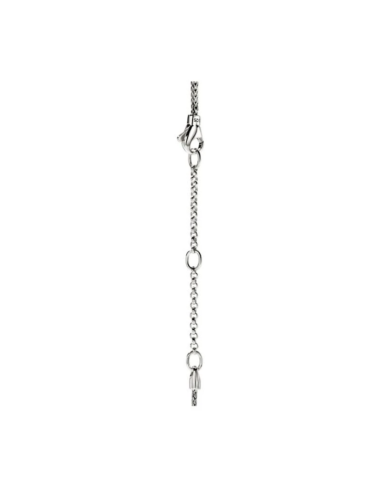 Sterling Silver Love Knot Woven Chain Lariat Necklace, 16-18"