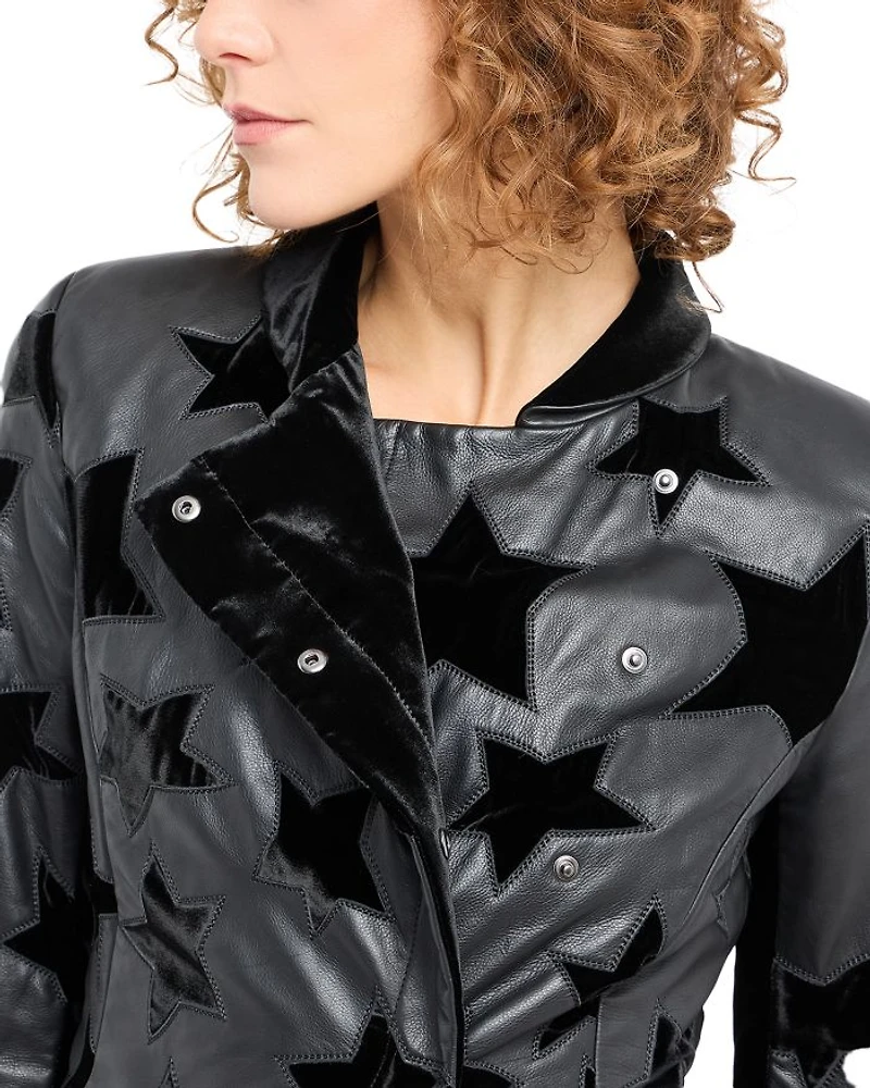 Velvet Stars Leather Jacket