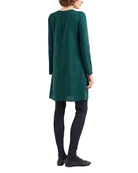 Crepe Satin Drape Front Dress