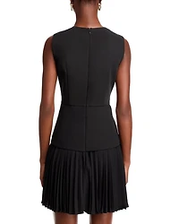 Haddy Mixed Media Pleated Dress