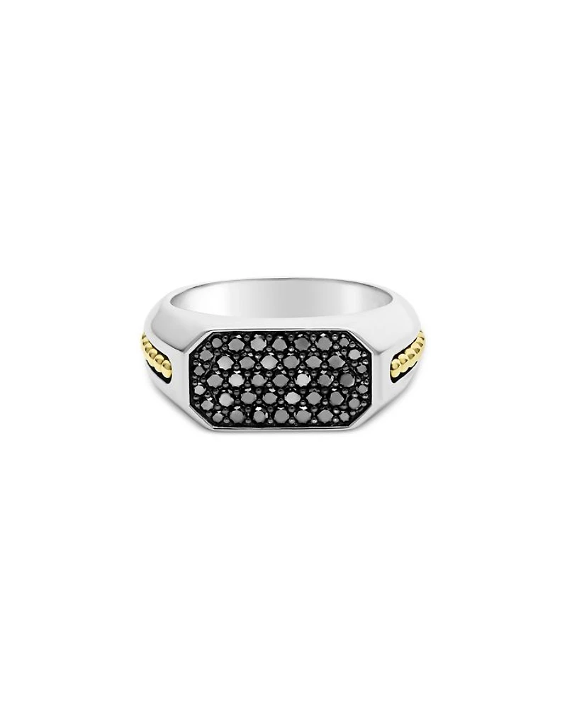 Men's 18K Yellow Gold & Sterling Silver Anthem Diamond Cluster Ring