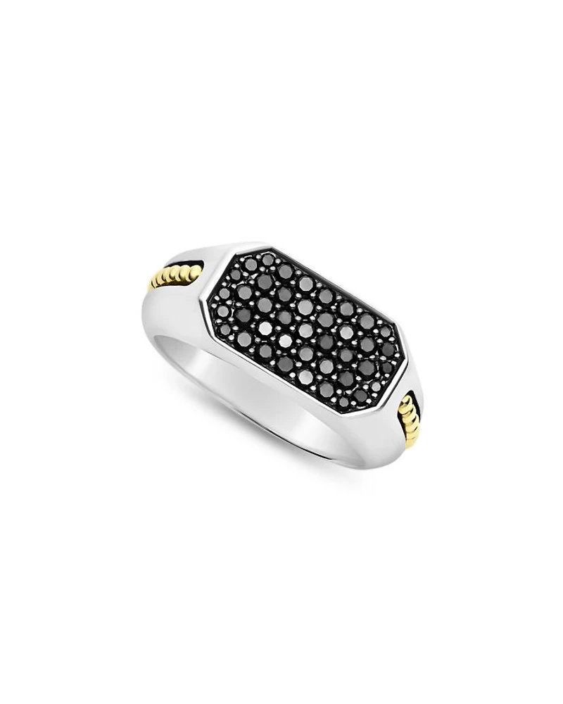 Men's 18K Yellow Gold & Sterling Silver Anthem Diamond Cluster Ring