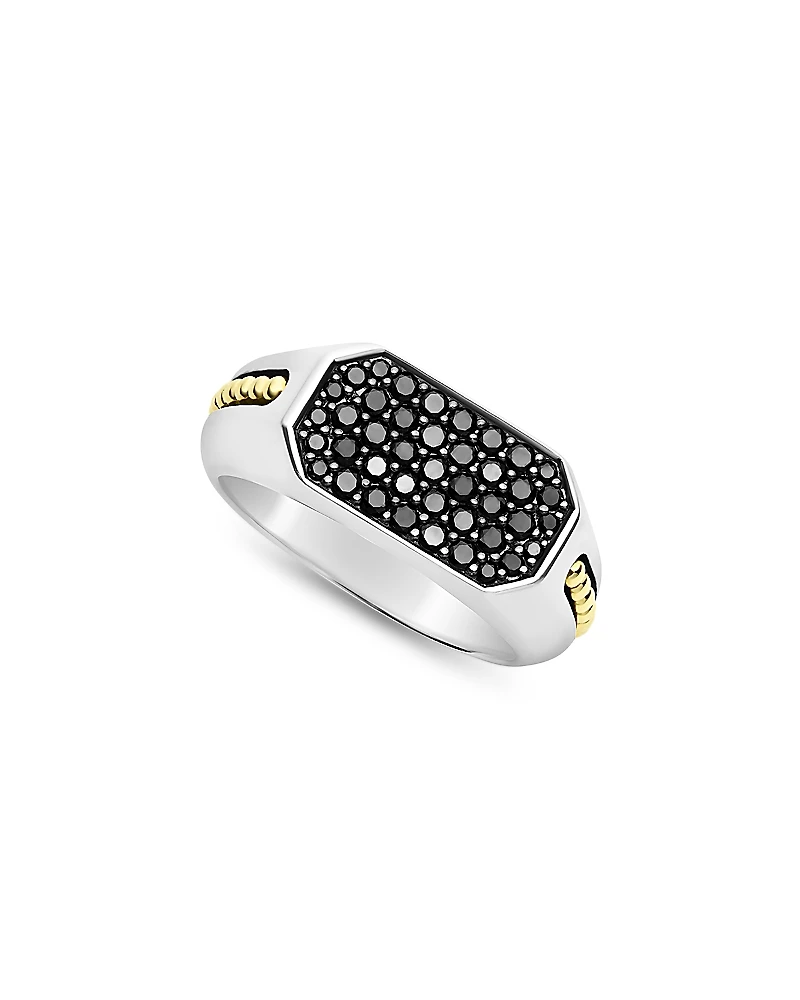 Lagos Men's 18K Yellow Gold & Sterling Silver Anthem Diamond Cluster Ring