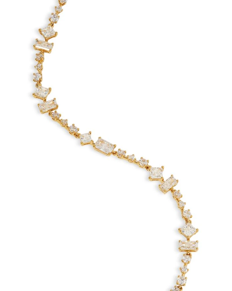 Rare Jewels Cubic Zirconia Flex Bracelet in 18K Gold Plated