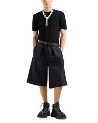 Allover Jacquard Short Sleeve Sweater