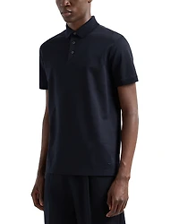 Emporio Armani Chevron Jacquard Polo Shirt