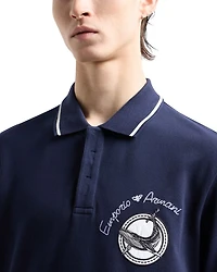 Cotton Piquet Whale & Logo Embroidery Polo