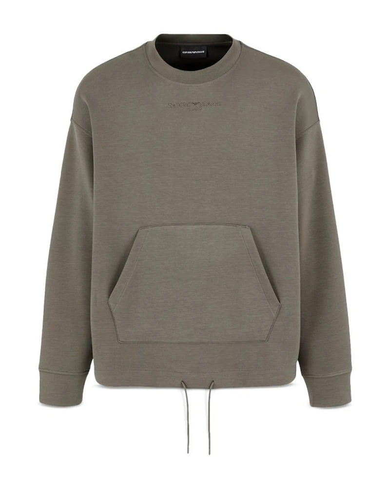 Jersey Drawstring Waistband Sweatshirt