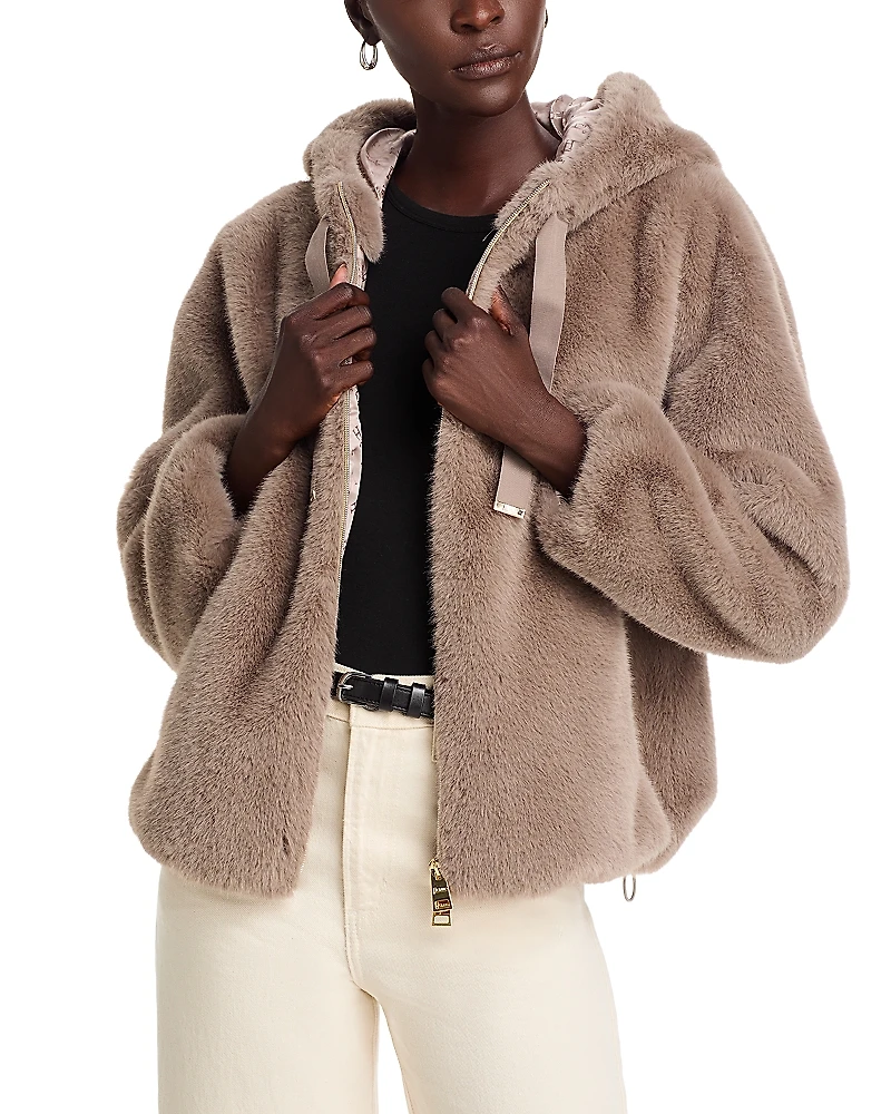 Herno Faux Fur Hooded Jacket