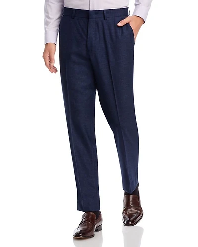 Melange Solid Slim Fit Suit Pants