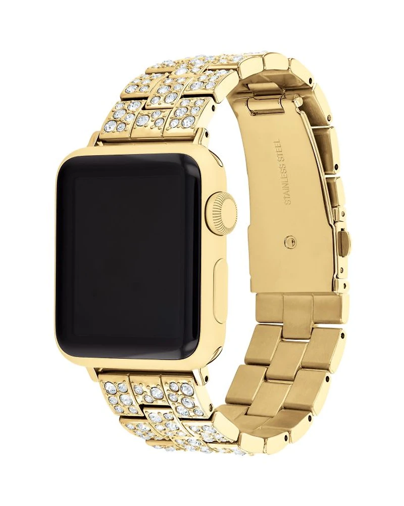 Apple Watch® Gold-Tone Stainless Steel & Crystal Bracelet