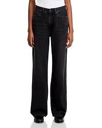 Featherweight Logan High Rise Wide Leg Jeans Jet Black
