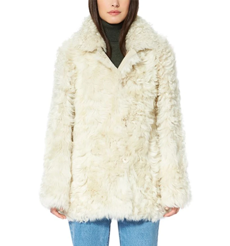 Milky Way Reversible Shearling Coat