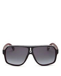 Oversized Flat Top Aviator Sunglasses, 65mm