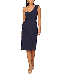 Aidan Mattox Asymmetric Sheath Dress