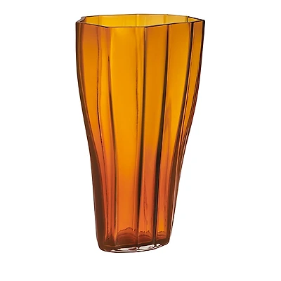Orrefors Reed Vase Amber, Medium