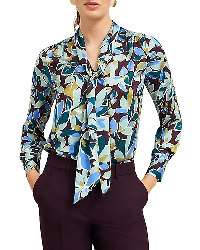 Hobbs London Alyssa Tie Neck Blouse