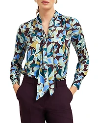 Hobbs London Alyssa Tie Neck Blouse