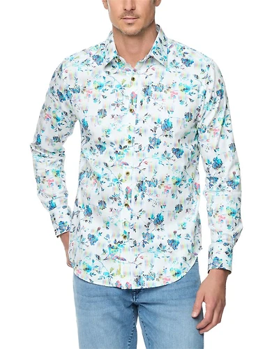 Sumter Button Front Printed Shirt