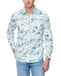 Sumter Button Front Printed Shirt