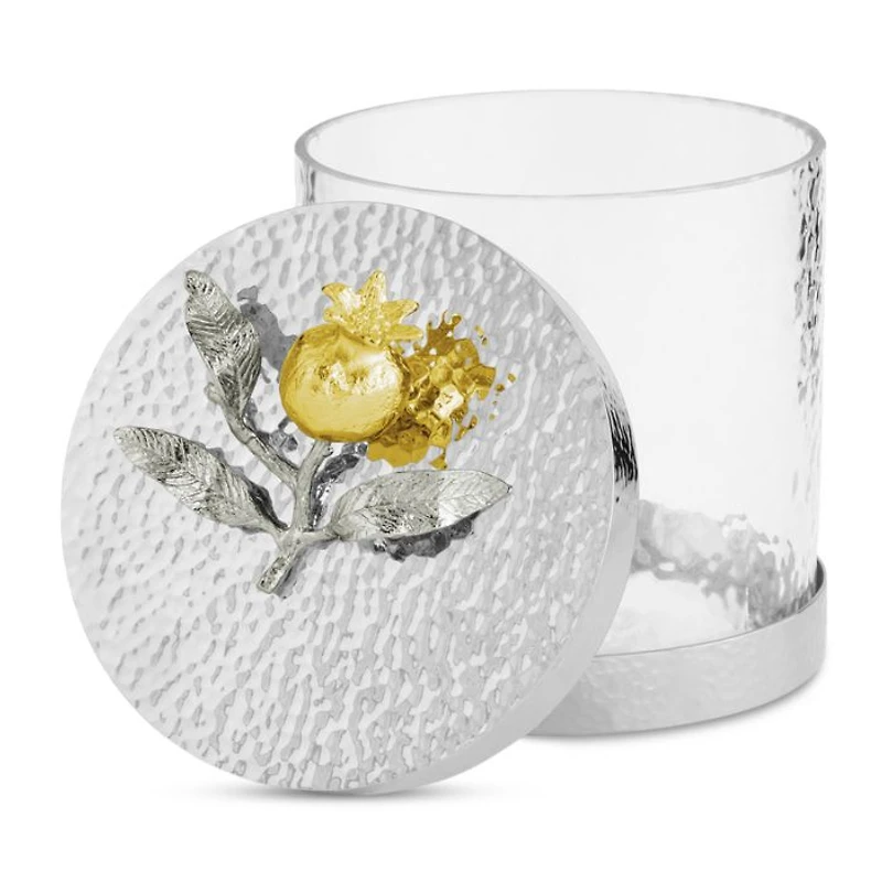 Pomegranate Silver and Gold -Small Canister
